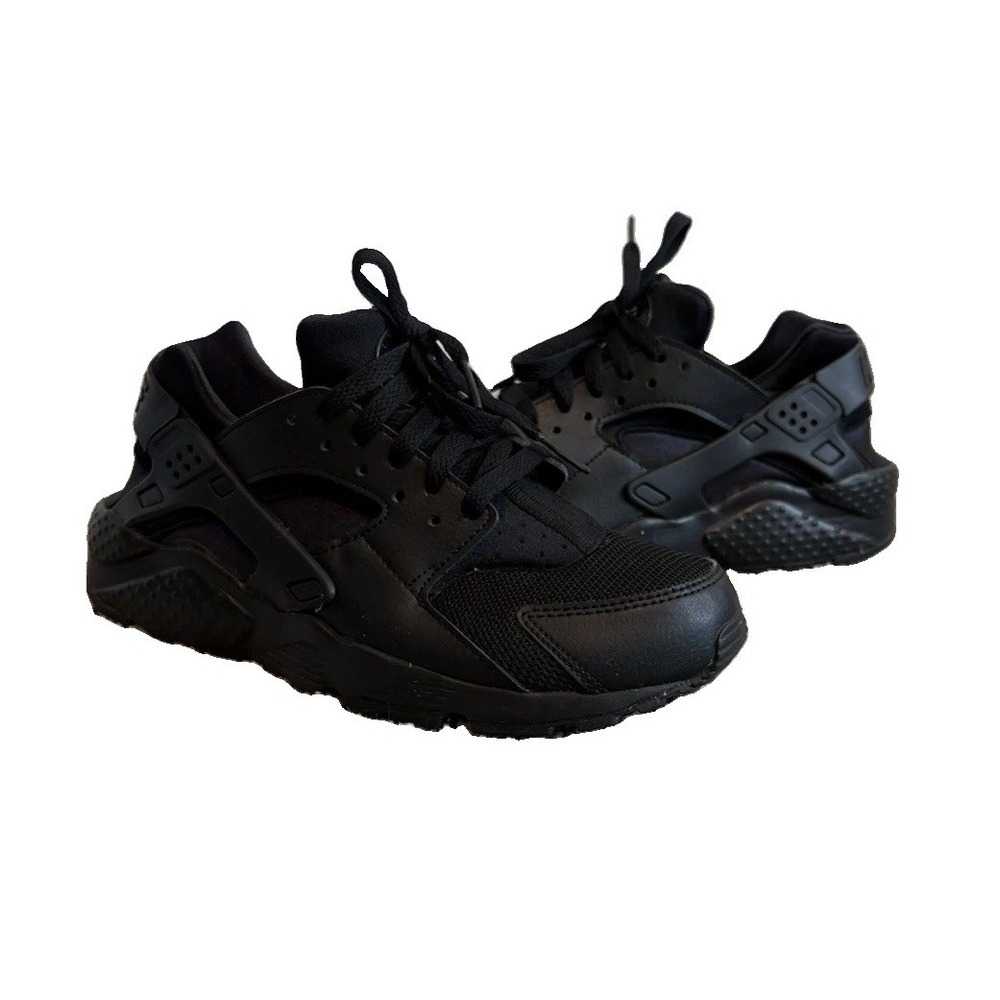 Nike Huarache Youth 6.5 Run Black Lace-Up Athletic Sneaker 654275-016 Shoes